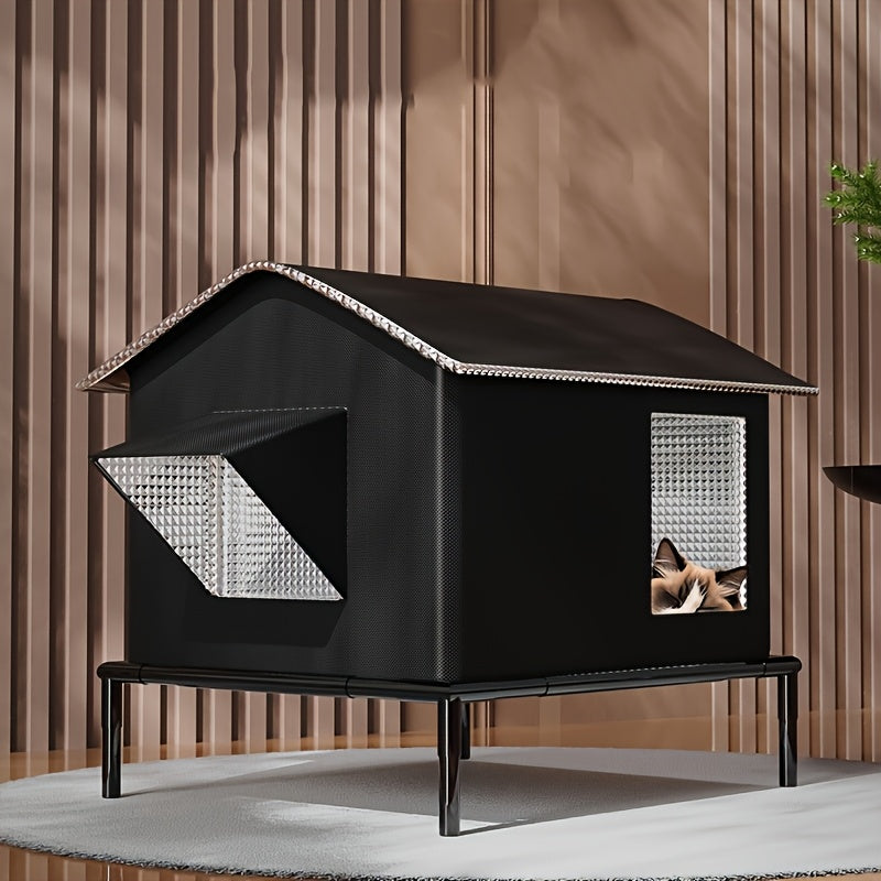 Four Seasons Outdoor Cat Shelter with Ice Box
