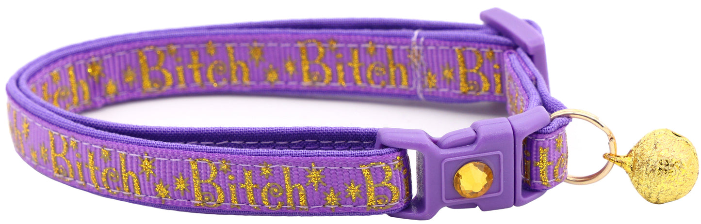Gold Bitch Breakaway Cat Collar