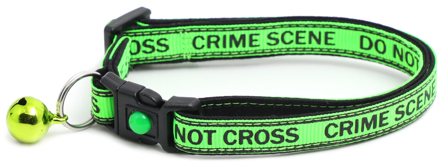 Crime Scene Do Not Cross Breakaway Cat Collar