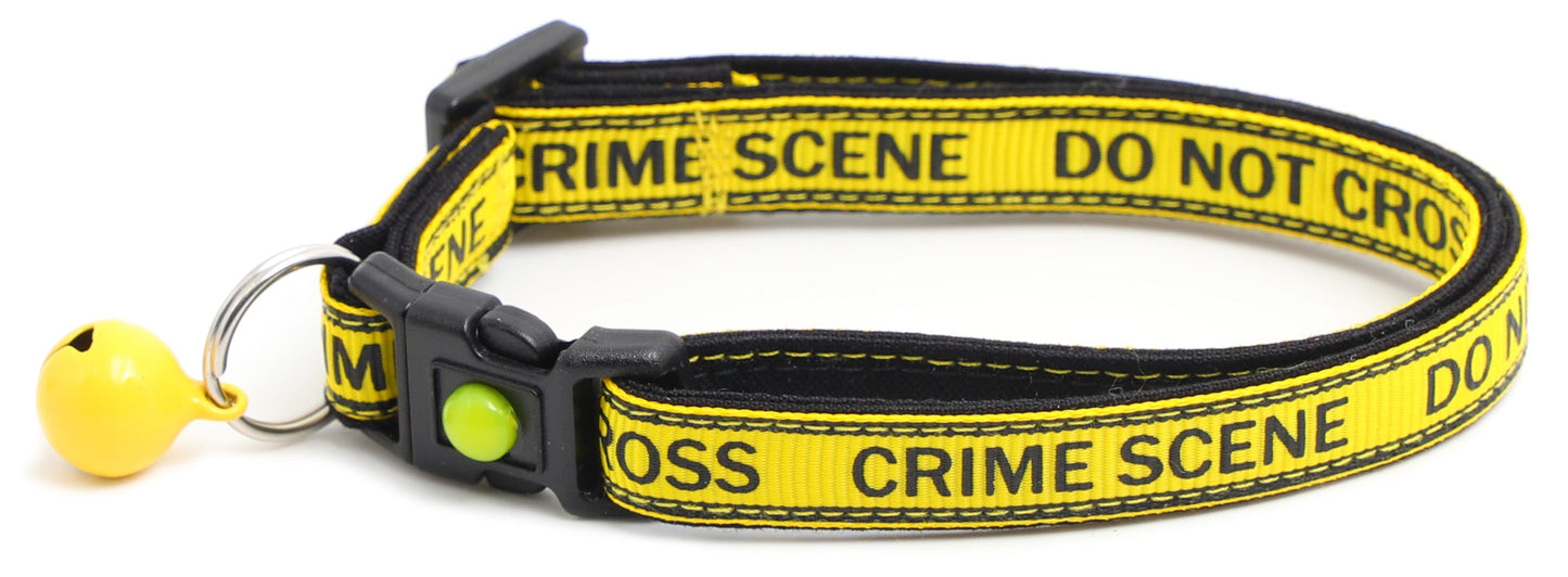 Crime Scene Do Not Cross Breakaway Cat Collar