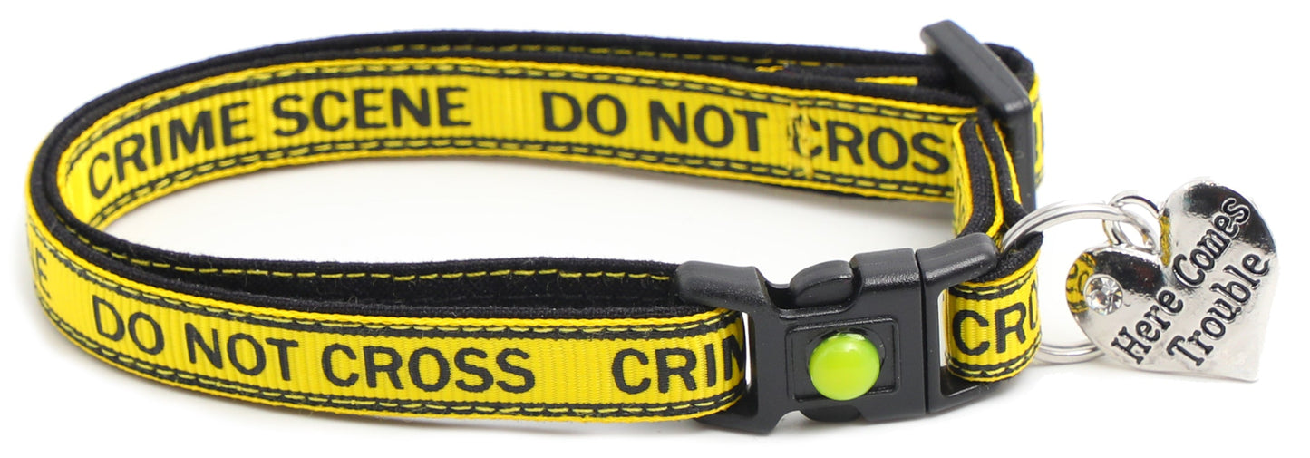 Crime Scene Do Not Cross Breakaway Cat Collar