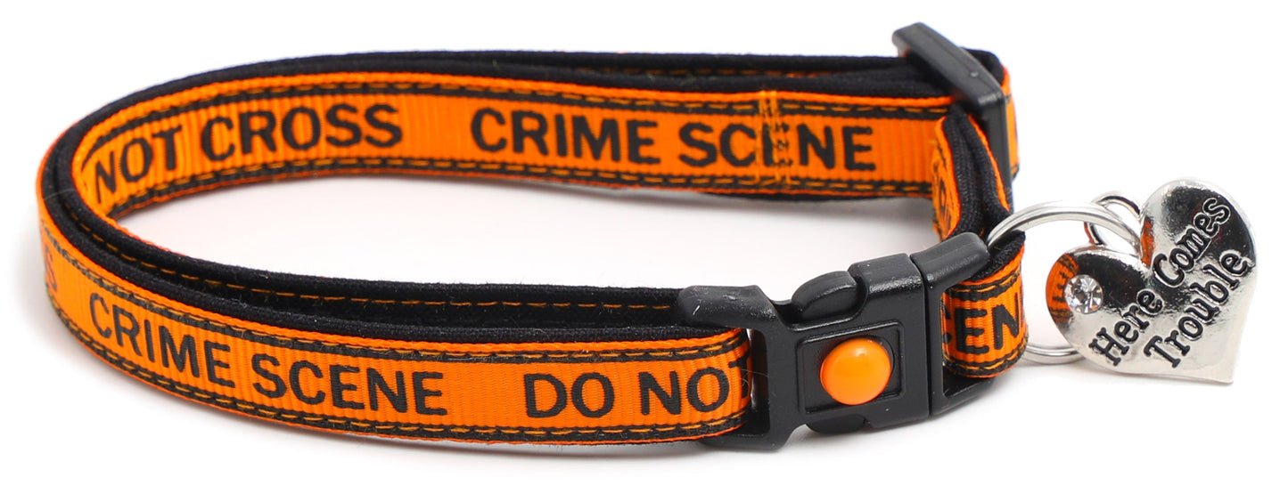 Crime Scene Do Not Cross Breakaway Cat Collar