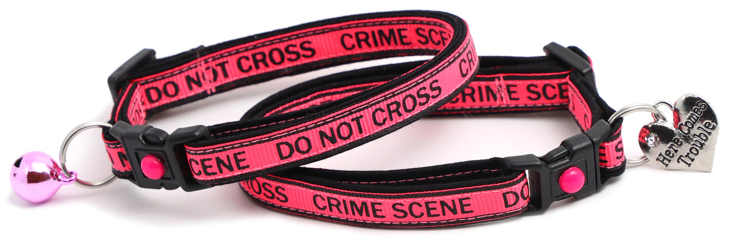 Crime Scene Do Not Cross Breakaway Cat Collar