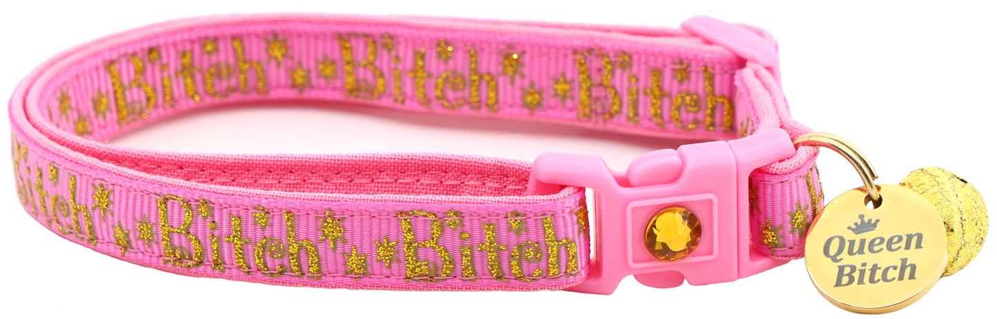 Gold Bitch Breakaway Cat Collar