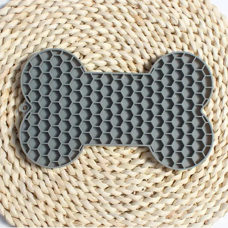 Bone Silicone Licking Dog Slow Food Mat - Petly