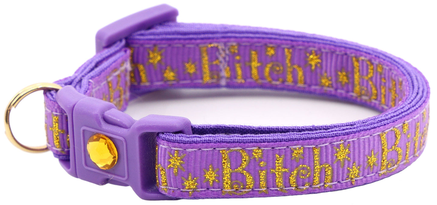 Gold Bitch Breakaway Cat Collar