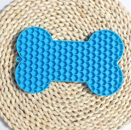 Bone Silicone Licking Dog Slow Food Mat - Petly