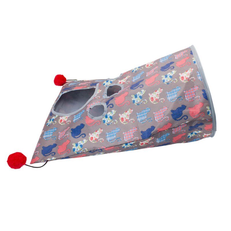Fun Pet Cat Toys Tunnel Play Tubes Collapsible Crinkle Kitten Interactive Toys Puppy Ferrets Rabbit Play Dog Tunnel