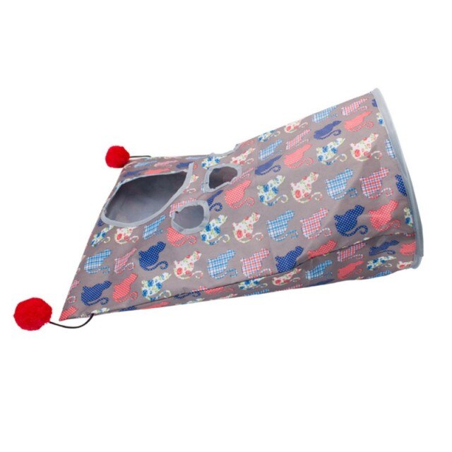 Fun Pet Cat Toys Tunnel Play Tubes Collapsible Crinkle Kitten Interactive Toys Puppy Ferrets Rabbit Play Dog Tunnel